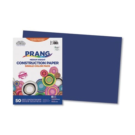 Pacon SunWorks, CONSTRUCTION PAPER, 58LB, 12 X 18, BRIGHT BLUE, 50PK 7507